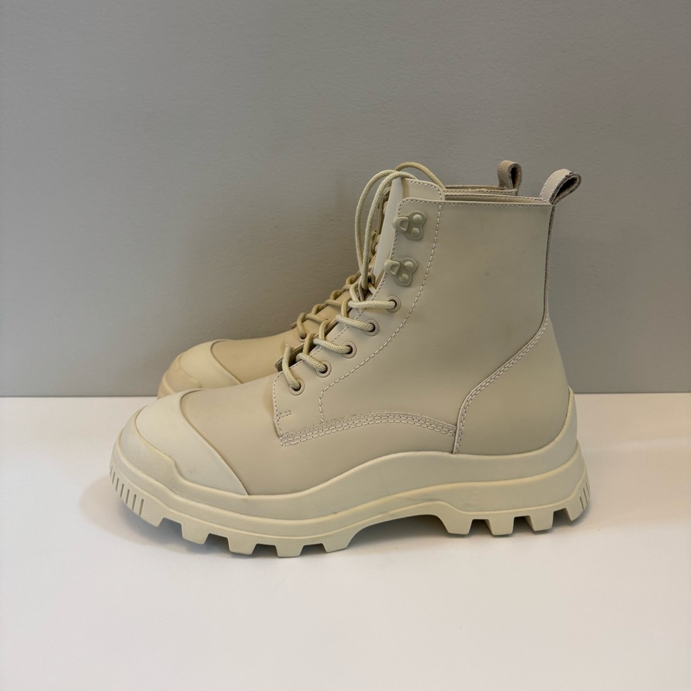 Zara Chunky Lug Lace-Up Combat Boots - Unisex